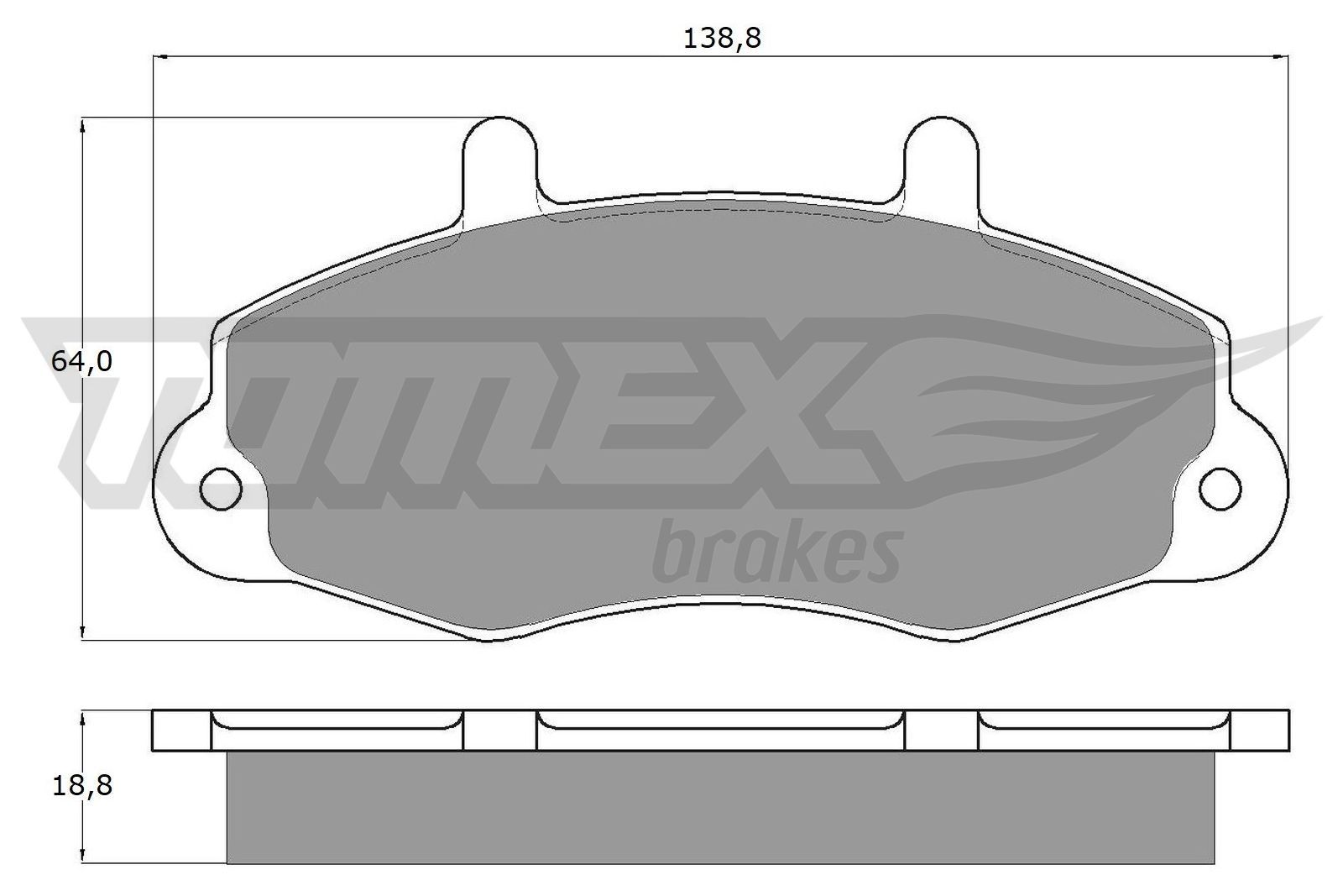 Obrázok Sada brzdových platničiek kotúčovej brzdy TOMEX Brakes  TX1066
